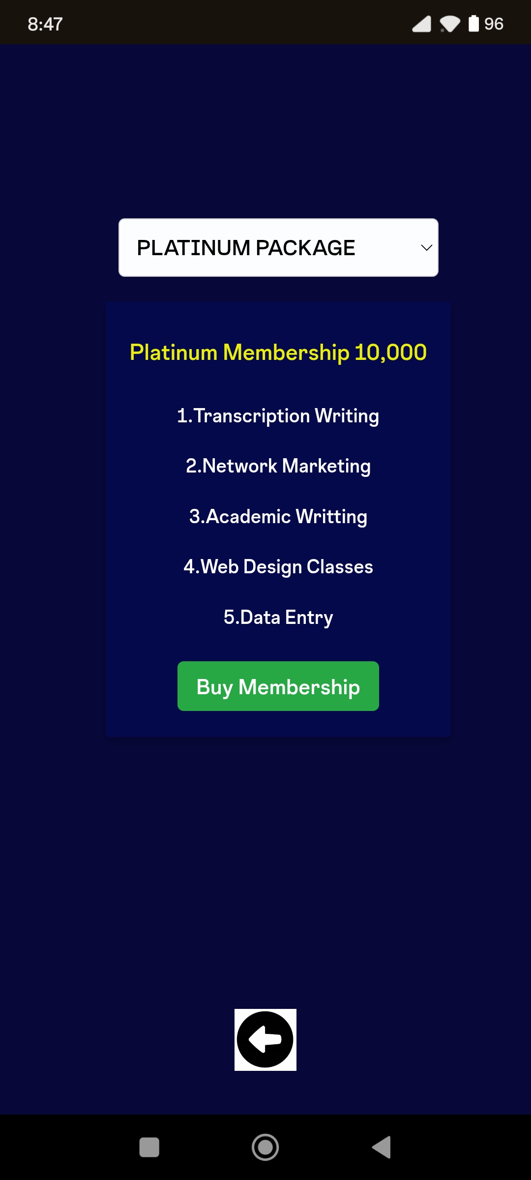 Platinum package